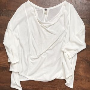 Free People white cowl sweater size large